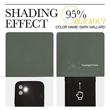 NICETOWN Blackout Curtain Panels, Home Decoration Thermal Insulated Solid Grommet Blackout Drape for Dining Room (Dark Mallard, 1 Pair, 42 by 50-Inch) - Image 6