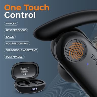 TREBLAB X3 Pro - Workout True Wireless Earbuds, Comfortable Earhooks, Bluetooth 5.3, Punchy Bass, Noise Isolation, 145H Playtime, IPX5 Waterproof, Sweatproof, 2 Mics for Calls, Sport Bluetooth Earbuds - Image 7