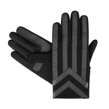 isotoner Men's Water Repellent Woven Stretch Chevron Touchscreen Gloves - Image 4