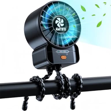 AMTIFO Portable Stroller Fan - 4-Speed Rechargeable USB Fan, Quiet Clip-on Baby Fans for Stroller Crib and Travel - Compact & Battery-Operated Cooling Fans for Baby Comfort on the Go - Image 1