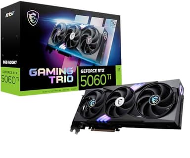 MSI Gaming RTX 5060 Ti 8G Gaming Trio OC Graphics Card (8GB GDDR7,TBA-bit, Extreme Performance: TBA MHz, DisplayPort x3 2.1a, HDMI 2.1b, NVIDIA Blackwell Architecture) - Image 1