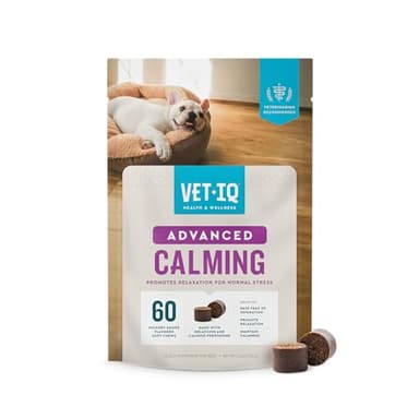 VetIQ Advanced Calming Support Supplement for Dogs, Calming Chews Help Manage Stress and Promote Relaxation, Anxiety Relief for Dogs, Made in The USA, 60 Count - Image 1
