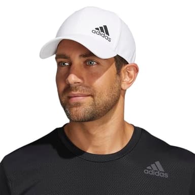adidas Men's Release 3 Structured Stretch Fit Cap, White/Onix Grey/Black, Large-X-Large - Image 5