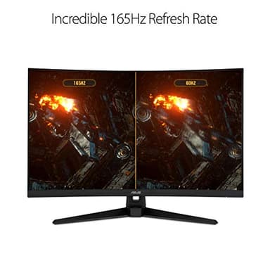 ASUS TUF Gaming 32" 1440P HDR Curved Monitor (VG32VQ1B) - QHD (2560 x 1440), 165Hz (Supports 144Hz), 1ms, Extreme Low Motion Blur, Speaker, FreeSync Premium, VESA Mountable, DisplayPort, HDMI,BLACK - Image 5