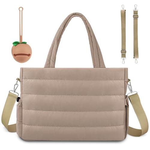 KUBYA Diaper Bag Tote, Baby Diaper Tote Bags Crossbody Hospital Travel Large Mommy Bag, with Silicone Pacifier Case - Image 1