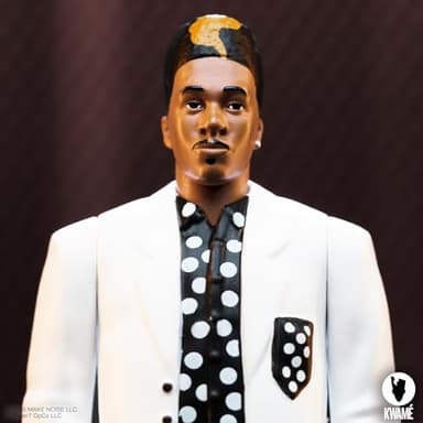 Super7 Kwamé White and Black Polka Dot - 3.75" Kwamé Action Figure with Accessory Hip Hop Collectibles and Retro Toys - Image 5