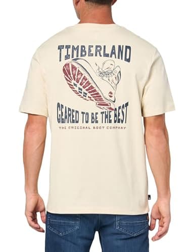 Timberland Men's Work Inspired Back Graphic Short Sleeve Tee, Angora, Medium - Image 2