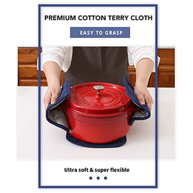 Pot Holders Clearance for Kitchen Heat Resistant Potholder, Hot Pads, Trivet for Cooking and Baking (5, Dark Blue) - Image 5