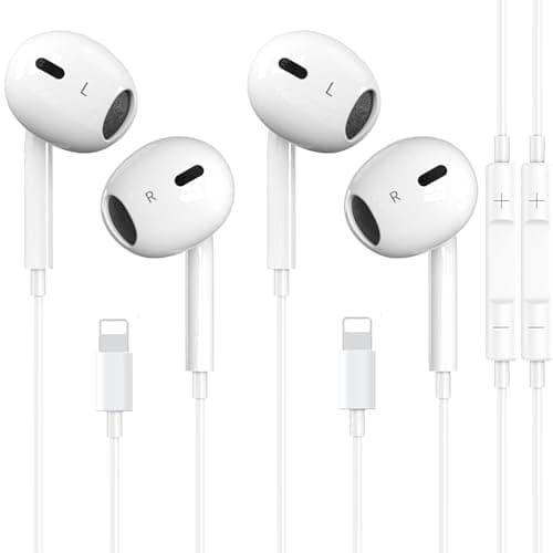 2 Pack-for iPhone Headphones Wired Earbuds/Earphones Built-in Microphone & Volume Control Nosie Reduction Headsets Compatible with iPhone 14/13/12/11/XR/XS/X/8/7/SE/Pro/Pro Max/Support All iOS System - Image 1