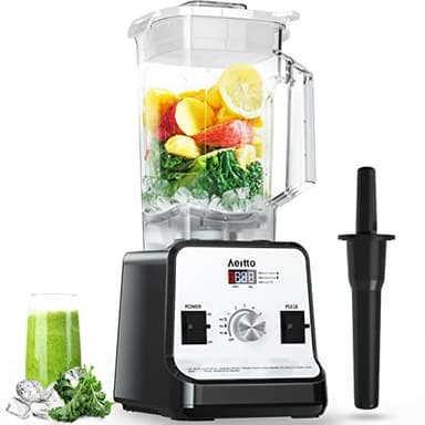 Aeitto Blender, Blenders for Kitchen with 1500-Watt Motor, 68 Oz Large Capacity, Professional Countertop Blenders for Ice Crush, Frozen Drinks (Silver) - Image 1