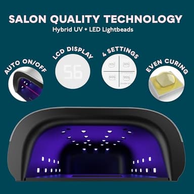SUNUV SUN3 Professional UV Light for Gel Nails, LED Nail Lamp for Gel Polish with 4-Timer and Sensor, 39 PCS LED Beads, UV Dryer for Salon Home Gift for Woman Mom Girl - Image 2