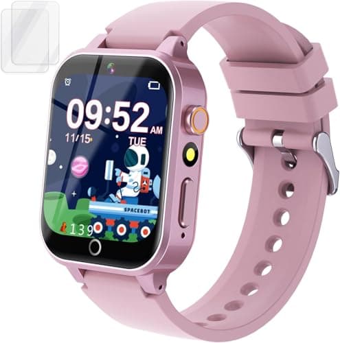 Kids Smart Watch Gift for Girls Age 5-12, 26 Games HD Touch Screen Watches with Video Camera Music Player Pedometer Flashlight 12/24 hr Educational Toys Birthday Gifts for Girls Ages 7 8 9 10 - Image 1