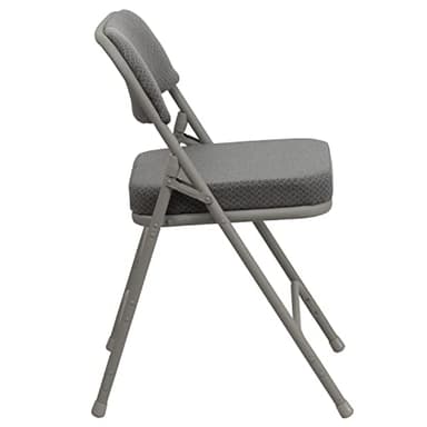 Flash Furniture Hercules Series Metal Folding Chairs with Cushioned Seats, Fabric Upholstered Event Chairs, Set of 2, Gray - Image 11
