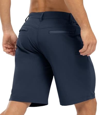 BGOWATU Mens Golf Shorts 9" Stretch Casual Dress Shorts Dry Fit Athletic Hiking Shorts for Summer with Pockets Navy 36 - Image 2
