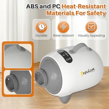 PUPIHOM Pet Hair Dryer,Dog Hair Blower for Professional or Home Grooming with Adjustable 9 Airflow & 9 Temperature,Pet Dryer with Smart Touchscreen,3 Nozzles, Low Noise, 2100W Quick Drying - Image 7