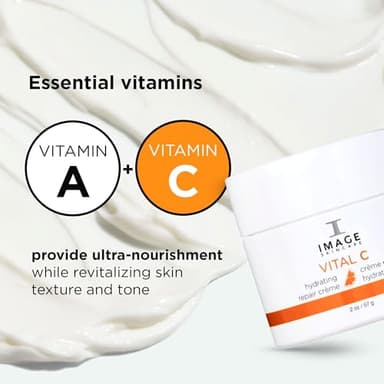 IMAGE Skincare, VITAL C Hydrating Repair Crème, Holiday Beauty Stocking Stuffer, Face Night Cream with Hyaluronic Acid, Discovery Size, 1oz - Image 3