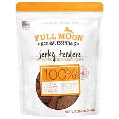 Full Moon Chicken Jerky Tenders Healthy All Natural Dog Treats Human Grade Made in USA 26 oz - Image 1