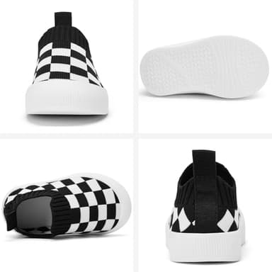 BACSAC Baby Shoes Toddler Shoes Boys Girls Infant Sock Shoes Lightweight Breathable Walking Baby Shoes 6-36 Months Black,12-18 Months - Image 2