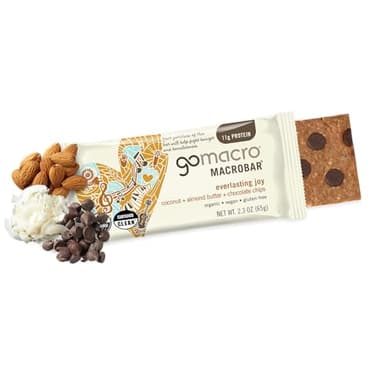 GoMacro MacroBar Organic Vegan Protein Bars - Coconut + Almond Butter + Chocolate Chips (2.3 Ounce Bars, 12 Count) - Image 3