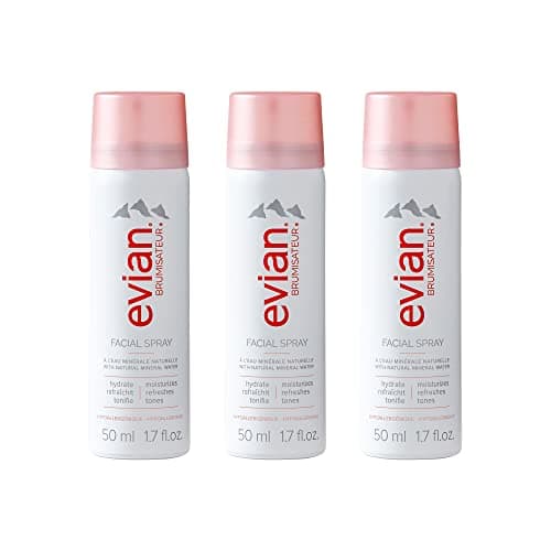 Evian Facial Spray 1.7 oz Travel Trio - Hydrating Mineral Water Mist for Face & Skin - Refreshes Makeup and Tones - TSA-Approved Mini Facial Spray to Hydrate and Refresh Skin Anywhere - Image 1