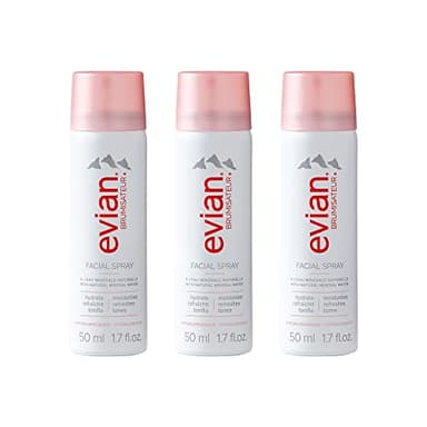 Evian Facial Spray 1.7 oz Travel Trio - Hydrating Mineral Water Mist for Face & Skin - Refreshes Makeup and Tones - TSA-Approved Mini Facial Spray to Hydrate and Refresh Skin Anywhere - Image 1