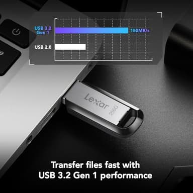 Lexar 256GB JumpDrive M400 USB 3.2 Gen 1 Flash Drive for Storage Expansion and Backup, Up To 150MB/s Read, Black (LJDM400256G-BNBNU) - Image 2