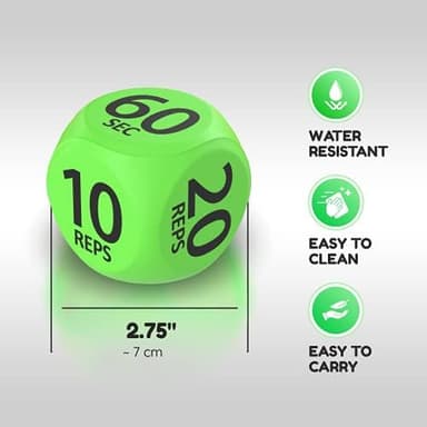 TidyFriend Exercise Dice – 6 Sided Foam Workout Dice for Teens & Adults, Fun Fitness Equipment for Solo or Group Classes, Home Gym Use – Great Workout Equipment & Gifts for Gym Lovers (Yellow - Image 5