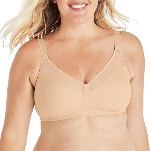 Playtex womens 18 Hour Smoothing Wirefree Us4697 Minimizer Bra, Nude, 38D US - Image 1