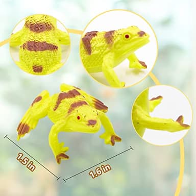 Darovly 36Pcs Realistic Frogs Animal Frog Bullfrog Model Plastic Frogs Toy Figures for Game Party Favor Home Garden Decor or Gifts(12 Different Types - Image 3