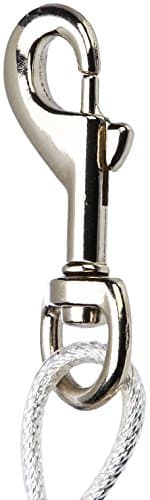 Amazon Basics Tie-Out Cable for Dogs up to 90 lbs, 25 feet, White - Image 4