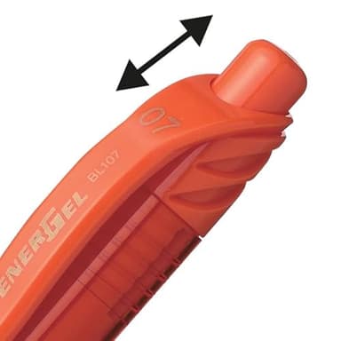 Pentel EnerGel-X Retractable Liquid Gel Pen (0.7mm) Metal Tip, Orange Ink, Box of 12 (BL107-F) - Image 5