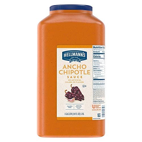 Hellmann's Real Ancho Chipotle Sauce Jug Vegetarian, Gluten Free, No Artificial Flavors or Colors, 1 gallon (Pack of 1) - Image 1