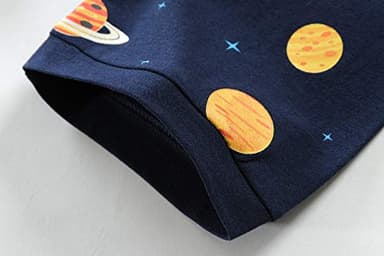 Little Hand Toddler Boys Pajamas Universe Planet Pjs Sleepwear Crew Neck Kids Summer 2 Piece Short Set for Size 2t 3T - Image 7