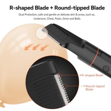 MAXGROOM Manscape Body Hair Trimmer for Men, Waterproof Pubic, Groin & Ball Shaver, No-Nick Mens Grooming Kit with LED Display, Type-C USB Rechargeable, Guide Comb & Travel Lock - Image 3