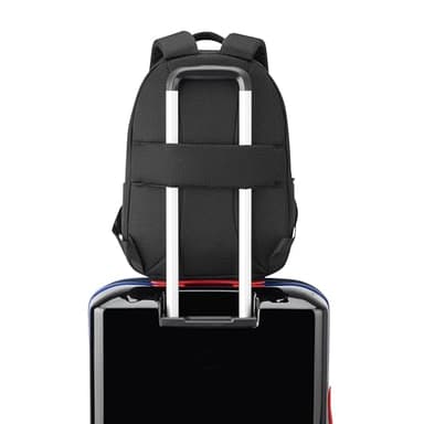 United Colors of Benetton Fabrica Backpack, Black, 15.6 Inch Laptop Sleeve - Image 8