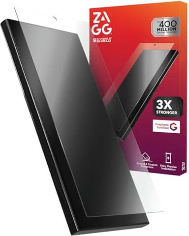 ZAGG Glass+ Samsung Galaxy S25 Ultra Screen Protector – Extreme Impact & Shatter Protection, Scratch-Resistant, Smudge-Resistant, Fingerprint Scanner Compatible, InvisibleShield, Easy Installation - Image 1