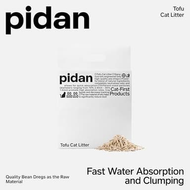 pidan Tofu Cat Litter Clumping,Flushable,Ultra Absorbent and Fast Drying, 100% Natural Ingredients Litter,Solubility in Water,Really Dust-Free,Less Scattering (5.3lb×1bag) - Image 2