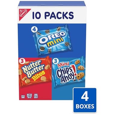 Nabisco Cookie Variety Pack, OREO Mini, Nutter Butter Bites, CHIPS AHOY! Mini, 40 Snack Packs (4 Boxes) - Image 4
