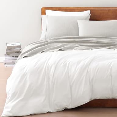 LANE LINEN 100% Organic Cotton Sheets California King Size, Low Pilling Fade Resistant Naturally Cooling Cal King Bedding Set, Soft & Comfy Sustainably Produced Printed Cotton Sheets - Snowdrop - Image 9