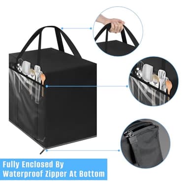 Ice Maker Bag for Countertop Ice Maker Machine with handles,Heavy Duty 600D Oxford Fabric Ice Maker Cover for Portable Ice Makers/Ice Cube Maker/Ice Machine( Bag Only) - Image 3