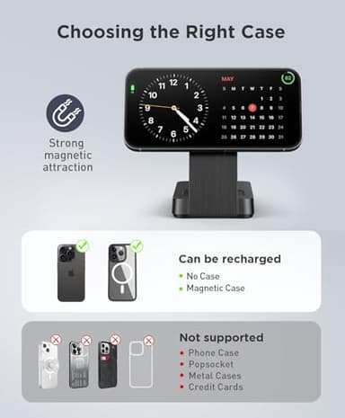 3 in 1 Magnetic Wireless for iPhone Charging Station: Foldable Portable Charger for iPhone 17-12 Pro Max & Apple Watch & AirPods, for Apple Multiple Devices Charger for Home,Office&Travel - Image 2