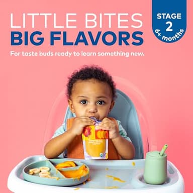 Plum Organics Variety Pack, 6+ Months – Fruit and Veggie Favorites – Organic Baby Food Pouches – 4 oz Pouch, Pack of 18 (Amazon Exclusive) - Image 6