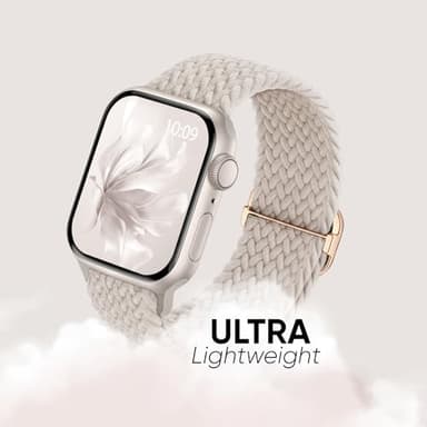 6 Pack Braided Stretchy Bands Compatible with Apple Watch Band 38mm 40mm 41mm 42mm 44mm 45mm 46mm 49mm Women Men, Adjustable Nylon Solo Loop Elastic Straps for iWatch Series 11 10 9 8 7 6 5 4 SE Ultra - Image 4