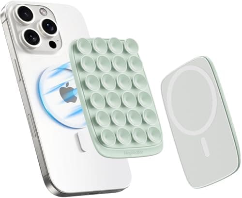 MagSuction Max Magnetic Suction Phone Mount for MagSafe, Hands-Free Phone Holder, Compatible with iPhone MagSafe Phone Case, Perfect for TikTok Videos and Selfies, Light Green - Image 1