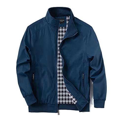 URBANFIND Men's Sports Shell Jacket Lightweight Windbreaker Outdoor Recreation Coat US L Blue - Image 1