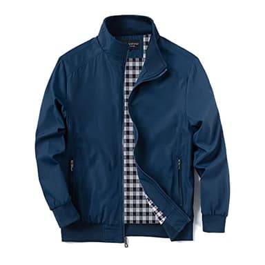 URBANFIND Men's Sports Shell Jacket Lightweight Windbreaker Outdoor Recreation Coat US L Blue - Image 1