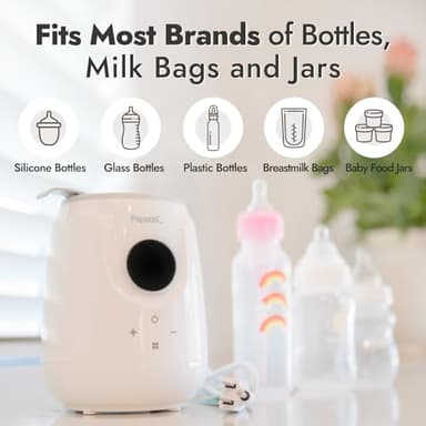 Papablic Ultra-Fast Bottle Warmer, Ready Milk in 2 Min, Baby Bottle Warmer for Breastmilk and Formula, Accurate Temperature Control and Automatic Shut-Off, Bottle Warmers for All Bottles - Image 6