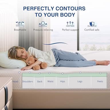 Gelsea 8 Inch Twin Mattress for Kids, Twin Size for Bunk Bed and Trundle, Cooling Gel Memory Foam for Adults and Toddler, Fiberglass Free Mattress in a Box, Foam Made in USA, CertiPUR-US Certified - Image 5