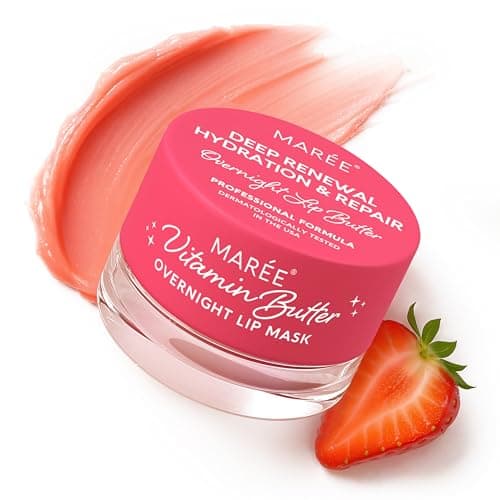 MAREE Lip Moisturizer Sleeping Mask Overnight - Moisturizing Lips Butter Balm with Hyaluronic Acid - For Very Dry Lips Care - Hidratante de Labios Care Products - Image 1