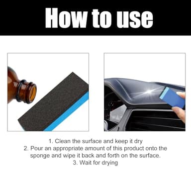 (3PC) Crystal Coating for Car Plastic Parts,2025 New Plastic Parts Crystal Coating,Easy to Use Car Refresher,Long Duration Refurbishing Agent with Sponge - Image 6
